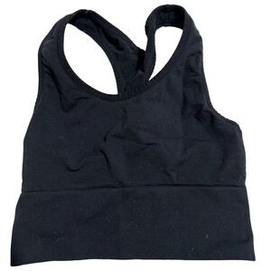 Pink Victoria’s Secret Ultimate Seamless Black Longline Sports Bra‎ XS